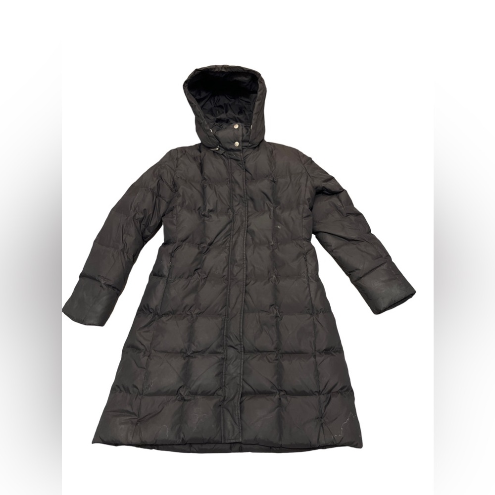 Women's Black Hooded Puffer Coat